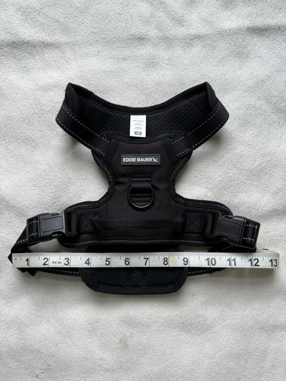 Eddie Bauer Black Padded Dog Harness with D-Ring